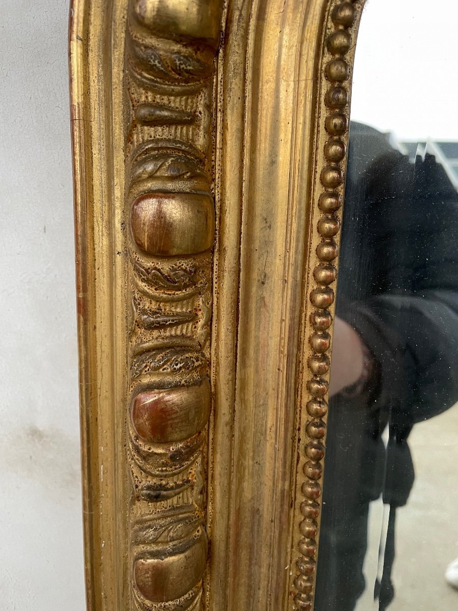 Large Golden Mirror Napoleon III 165 X 92 Cm-photo-7